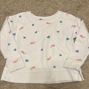 Vineyard Vines White Whale and Heart Print Sweatshirt